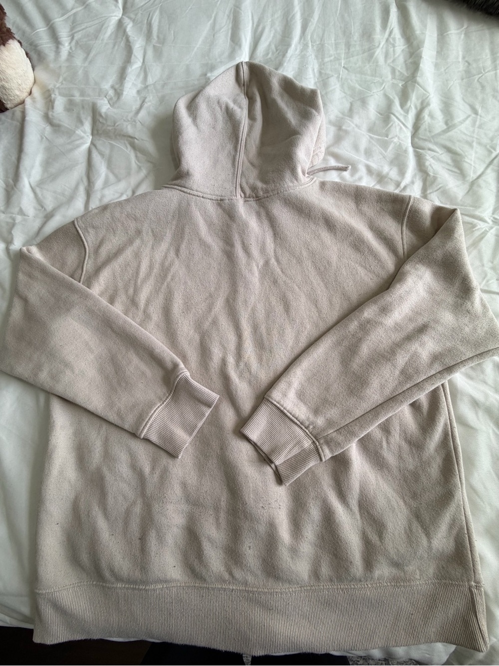 George Cream Zip-Up Hoodie with Hood - Picture 2 of 3